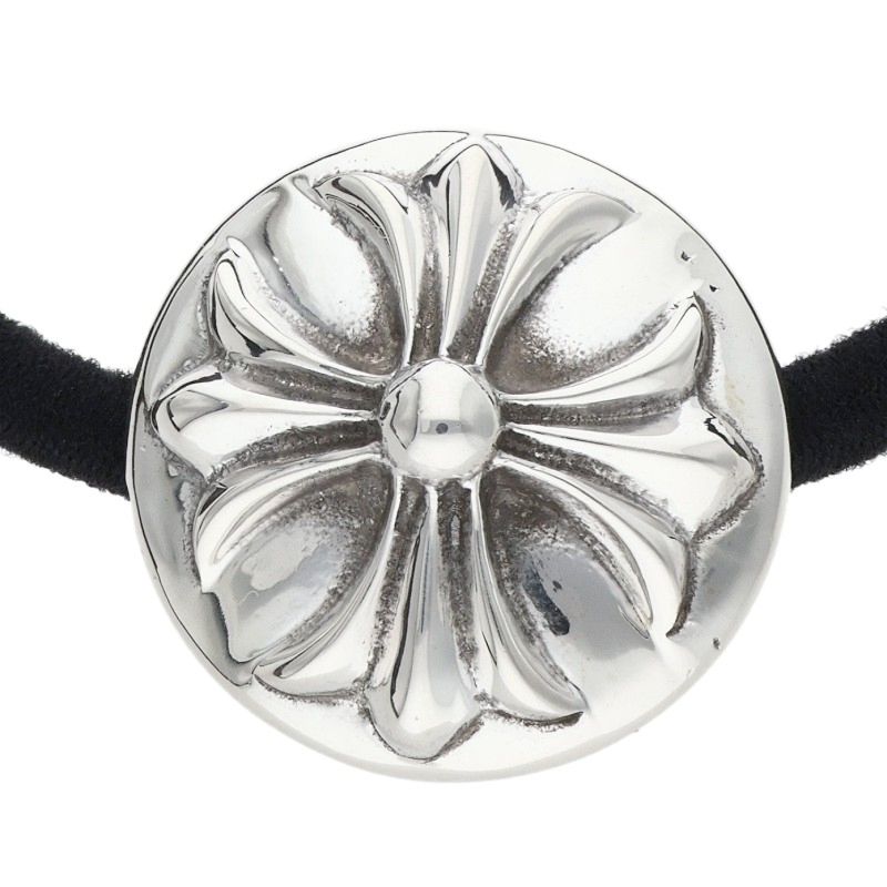 Chrome Hearts 925 Silver Cross Ball Concho Hair Tie