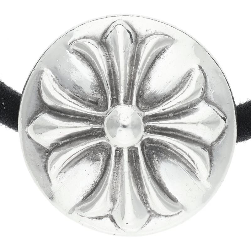 Chrome Hearts Cross Ball Button Hair Tie Silver Concho