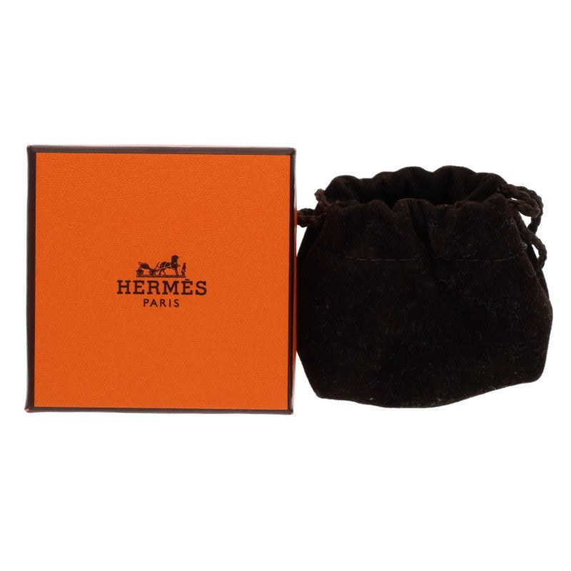 HERMES H en Rond Silver Scarf Ring Size ONE SIZE