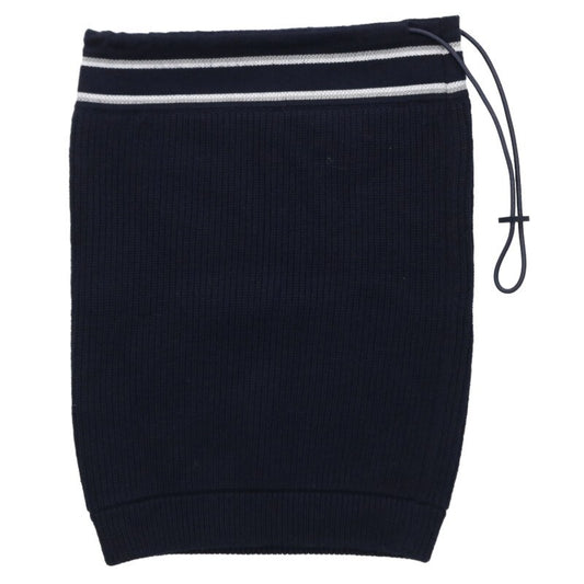 Christian Dior Logo Embroidered Wool Neck Warmer Navy Size U