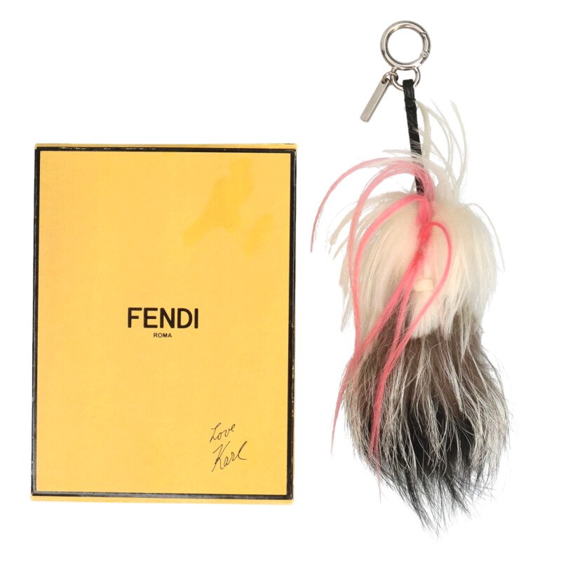 FENDI Karl Lagerfeld Fur Charm Multi Color Size ONE SIZE
