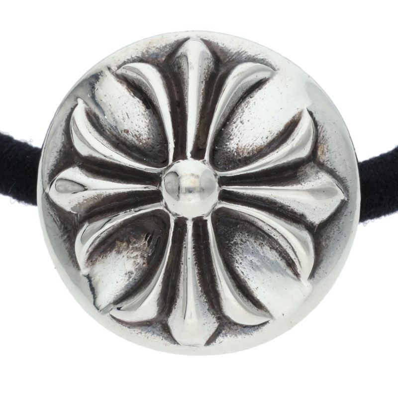 Chrome Hearts 925 Silver Cross Ball Button Hair Concho