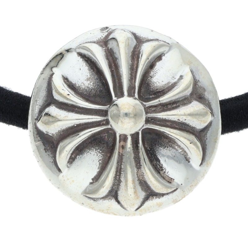 Chrome Hearts 925 Silver Cross Ball Button Hair Concho