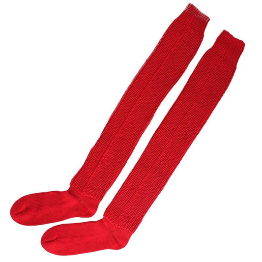 Rick Owens Moncler Logo Patch Rib Hiking Socks Red Size L