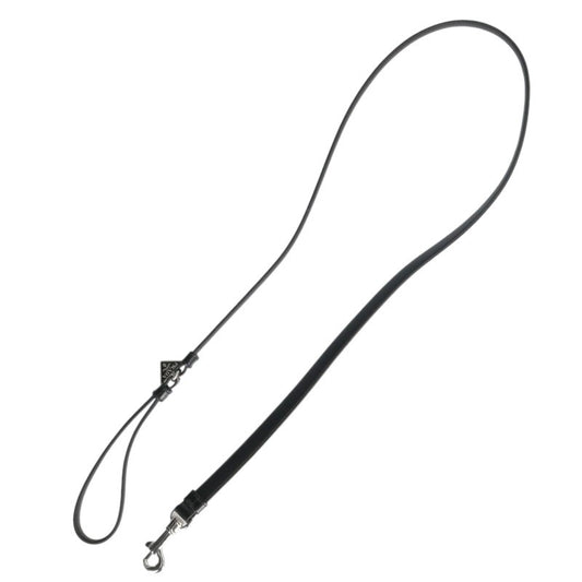 PRADA Triangle Logo Retractable Holder Black Belt Size ONE SIZE