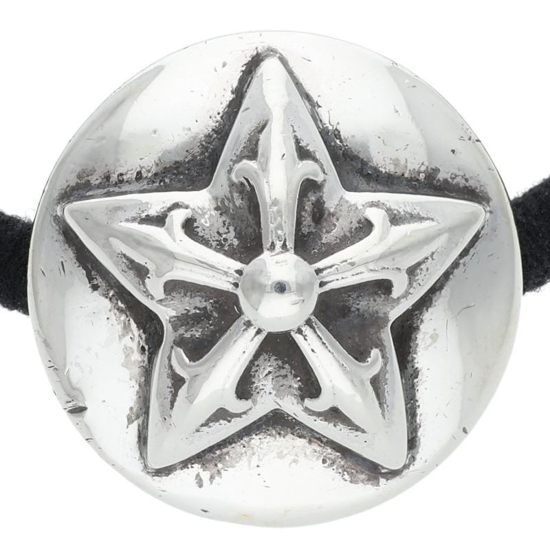 Chrome Hearts Star Button Silver Concho Hair Tie