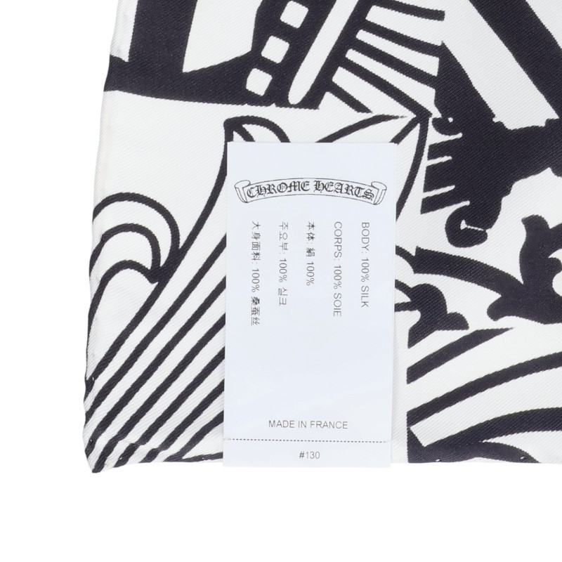 Chrome Hearts Logo Print Scarf Black/White Size ONE SIZE