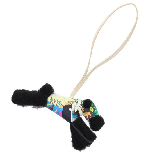 HERMES Buddy Aloha Agneau Milo Charm Black Multi