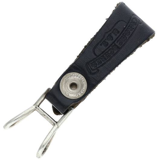 Chrome Hearts Celtic Ball Leather Belt Loop Black/Silver