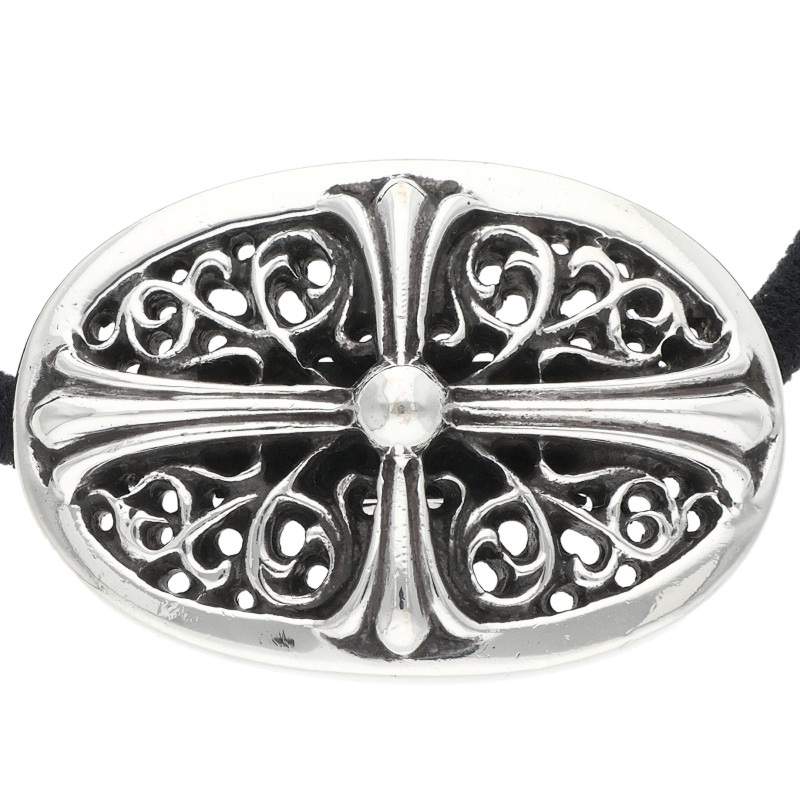 Chrome Hearts HAIRBAND TNY OVL Silver/Black Concho Multi