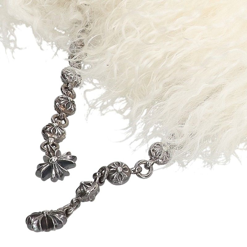 Chrome Hearts Floral Ball CH Plus Charm Fur Muffler