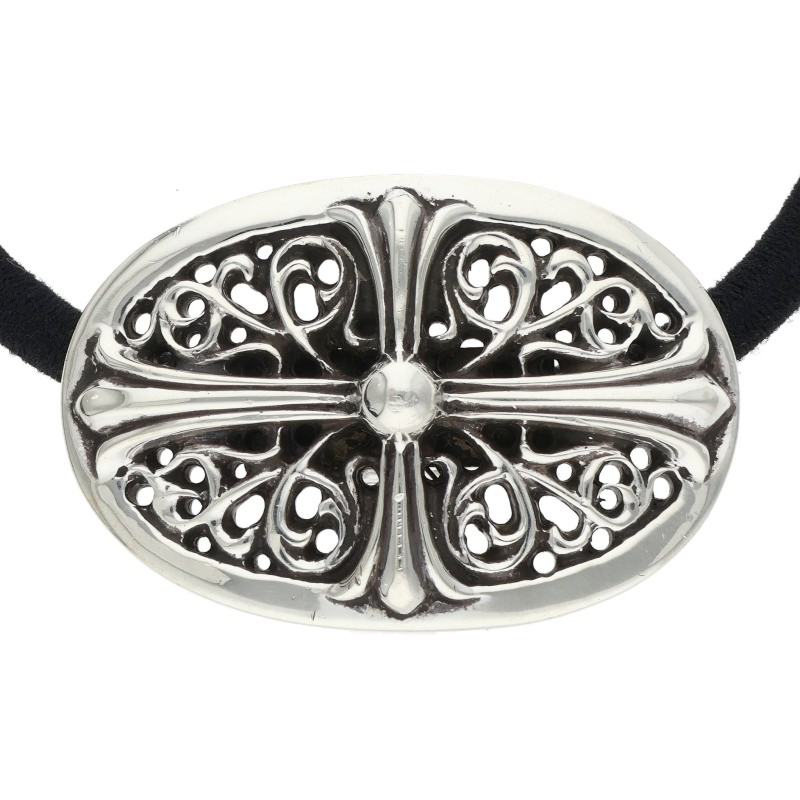 Chrome Hearts Classic Oval Silver Concho Hair Tie