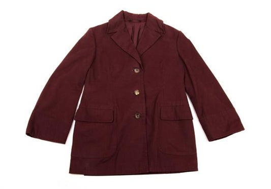 ROMEO GIGLI Cotton Peacheskin 3-Button Jacket Red Size 9AT