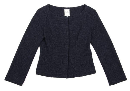 Sybilla Wool Blend Stretch Tweed Jacket Blue Size M