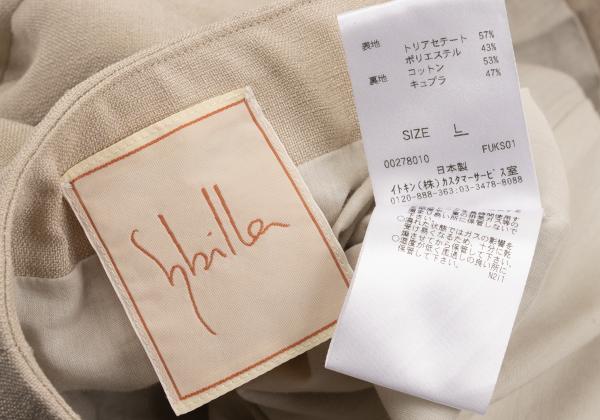 Sybilla Linen-Like Stretch Skirt Beige Size L