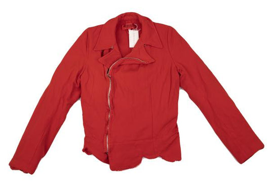 COMME des GARCONS Garment-Dyed Scallop Jacket Red Size M