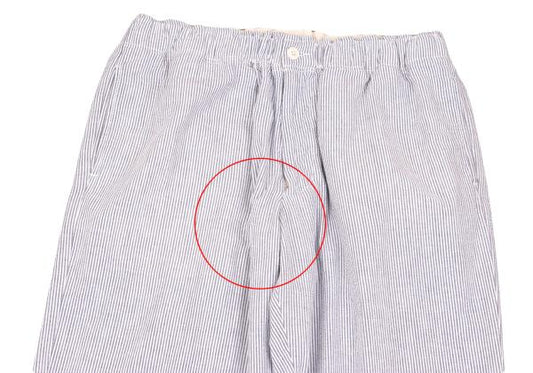 ENGINEERED GARMENTS Seersucker Stripe White Gray Pants Size M