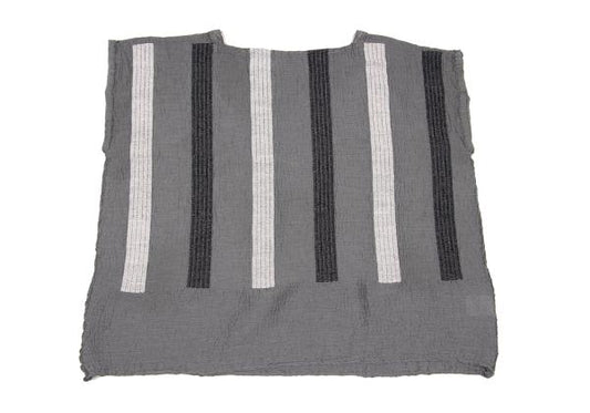 ISSEY MIYAKE me Line Embroidered Pleated Top Gray Size F