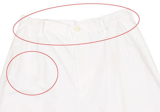 Y's Cotton Two-Tuck Tapered Pants White Size S