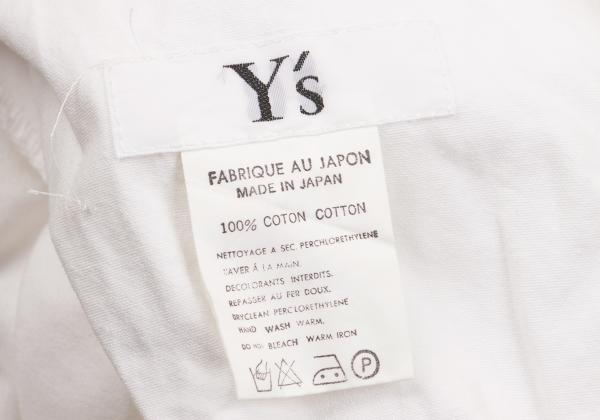 Y's Cotton Two-Tuck Tapered Pants White Size S
