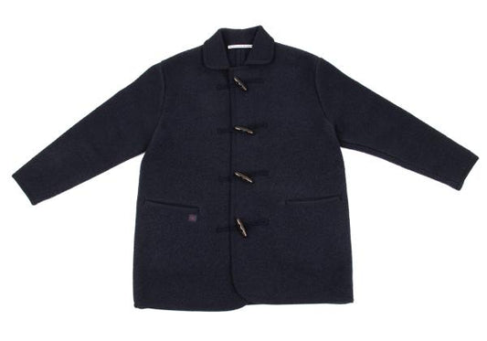 Mademoiselle NON NON Toggle Wool Half Coat Navy Size M