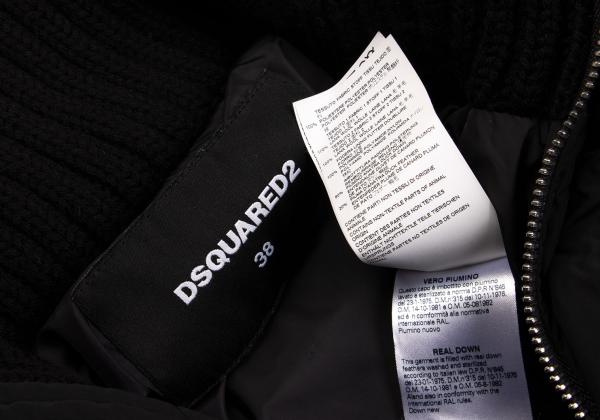 Dsquared2 DSQUARED Knit Neck Down Jacket Black Size 38