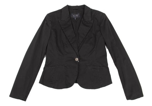 ARMANI JEANS Cotton Stretch 1B Jacket Black Size 46