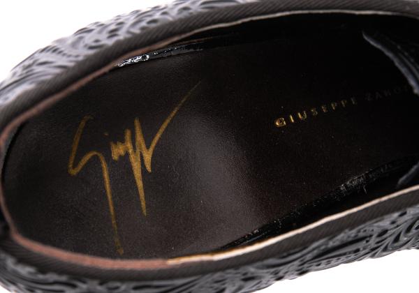 GIUSEPPE ZANOTTI Patent Embossed Heels Black Size 36 (22cm)