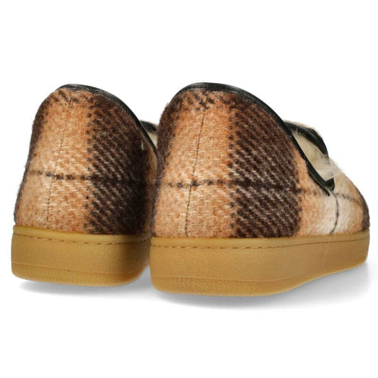 LANVIN FM-FSDL00 Check Inner Fur Sneakers Size 7.5