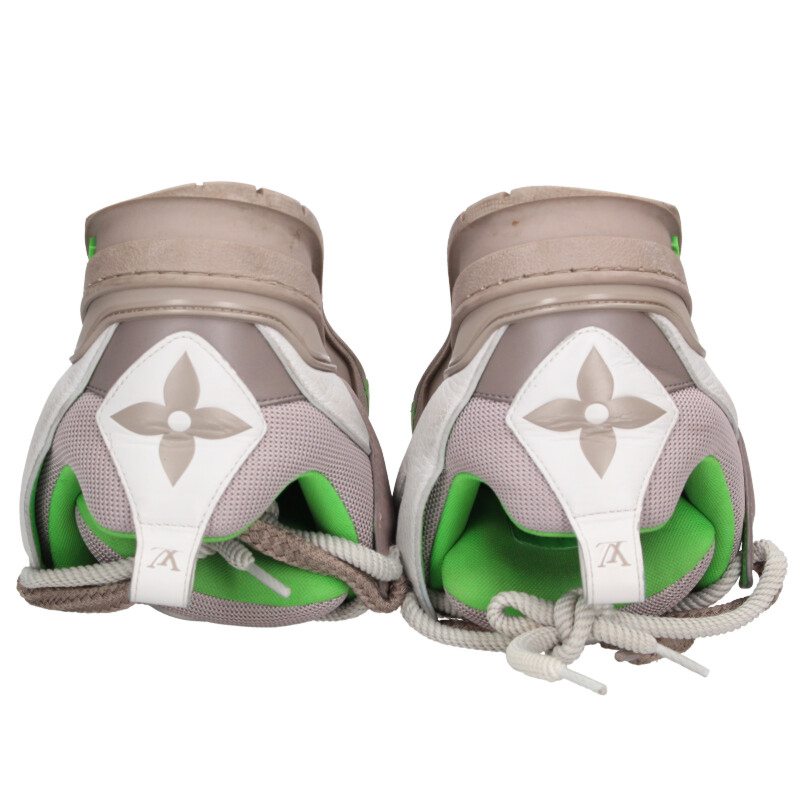 Louis Vuitton Sneakers Gray x Green Size 7.5