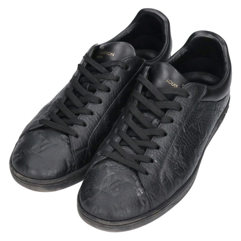 Louis Vuitton Leather Sneakers Black Size 6