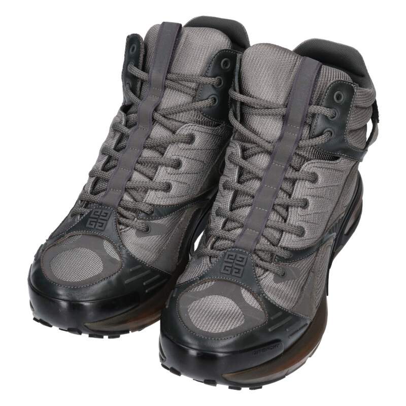 GIVENCHY GIV1 TR Technical High-Cut Sneakers Gray Size 10.5