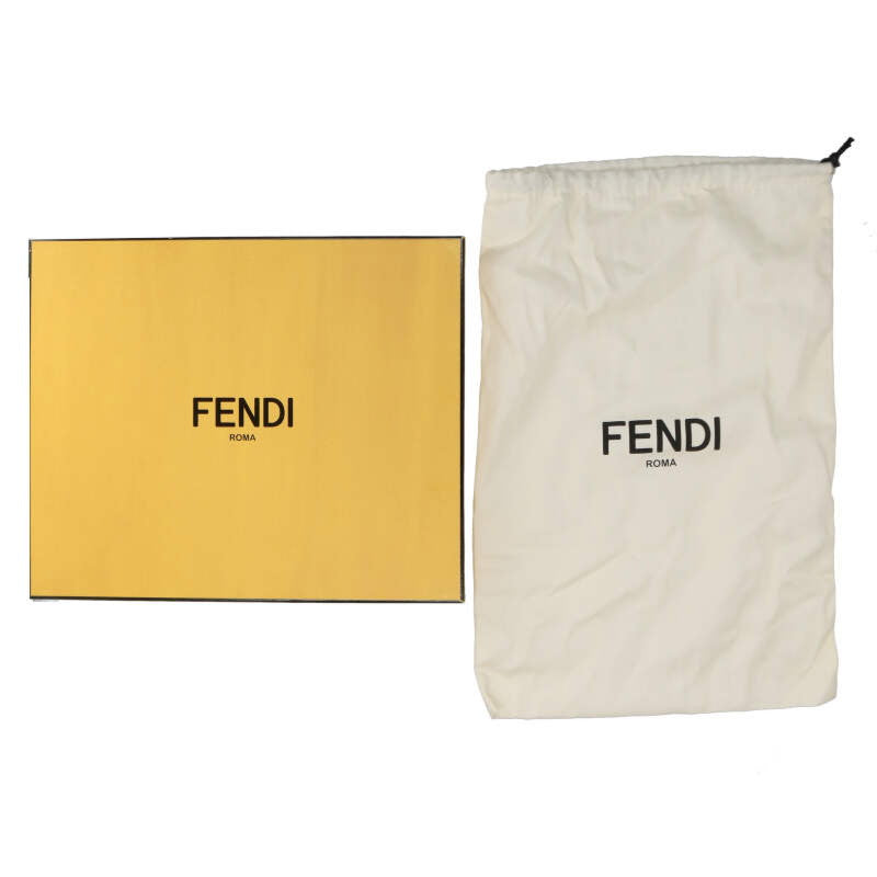 FENDI FF Pattern Low-Cut Sneaker Black 7E1481 Size 7
