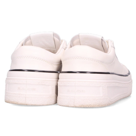 Jil Sander Logo Leather Sneakers White Size 41