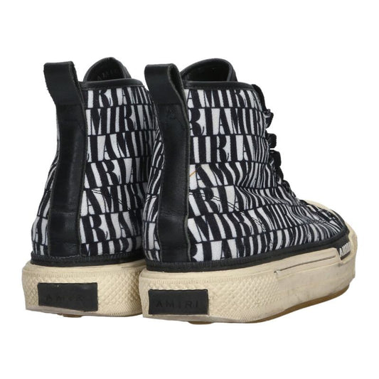 AMIRI COURT HI Logo Print Canvas High-Top Multi Size 9.5