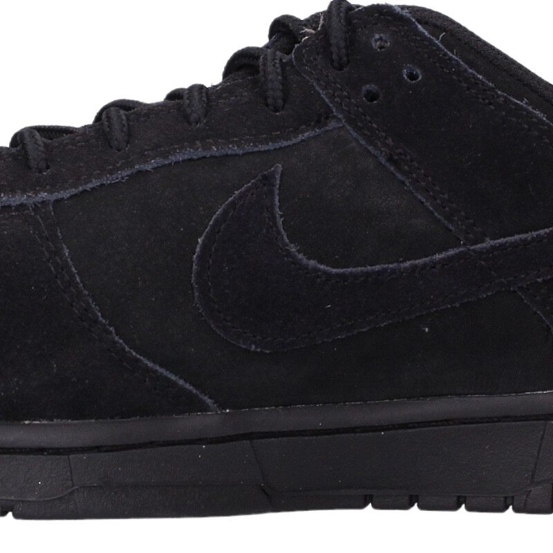 NIKE Dunk Low SE Triple Black Leather Sneakers Size 13