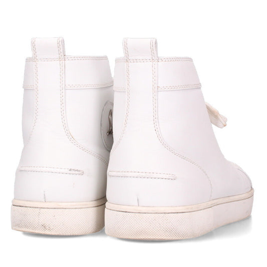 Christian Louboutin Leather High-Top Sneakers White Size 9