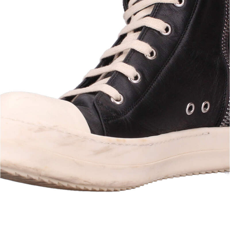 Rick Owens RAMONES Leather High-Top Sneakers Multi Size 8.5