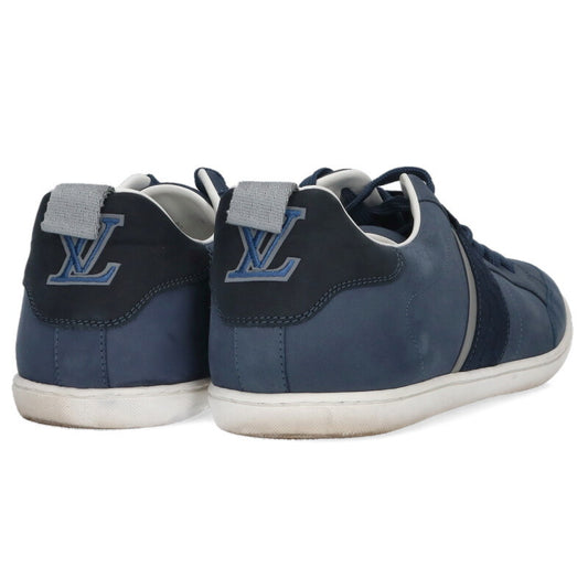 LOUISVUITTON Damier Strap Low-Cut Sneakers Navy White Size 7
