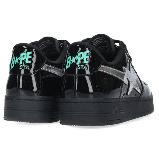 A BATHING APE BAPESTAR Patent Low-Cut Sneakers Size 10