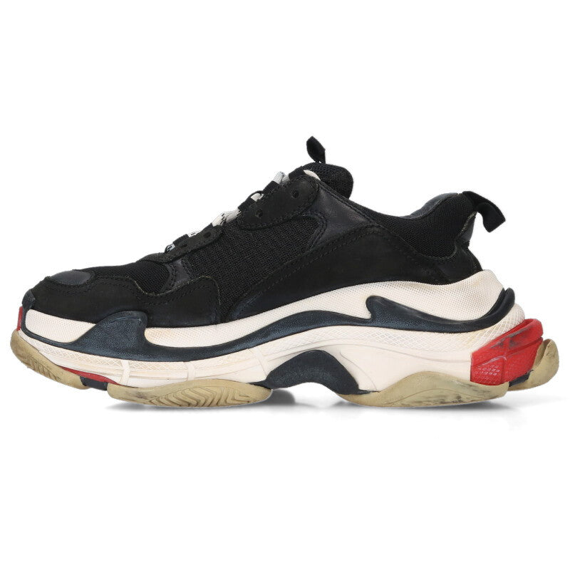 BALENCIAGA Triple S Sneakers Black Red Size EU 40