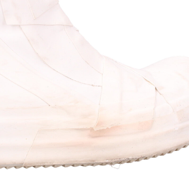 Rick Owens GEOBASKET Taped High-Top Sneakers White Size 7.5