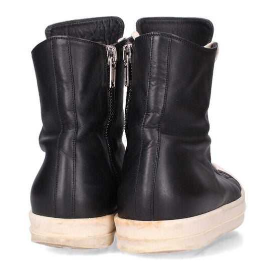 Rick Owens RAMONES Leather High Top Black/White Size 10