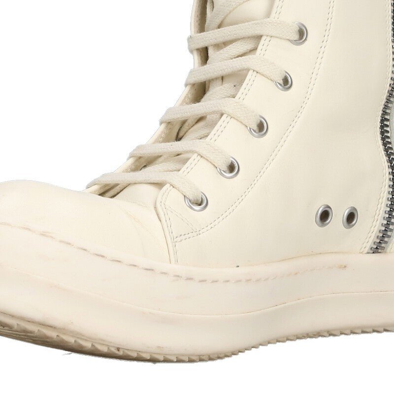 Rick Owens RAMONES Leather Hi-Top Sneakers Size 7.5