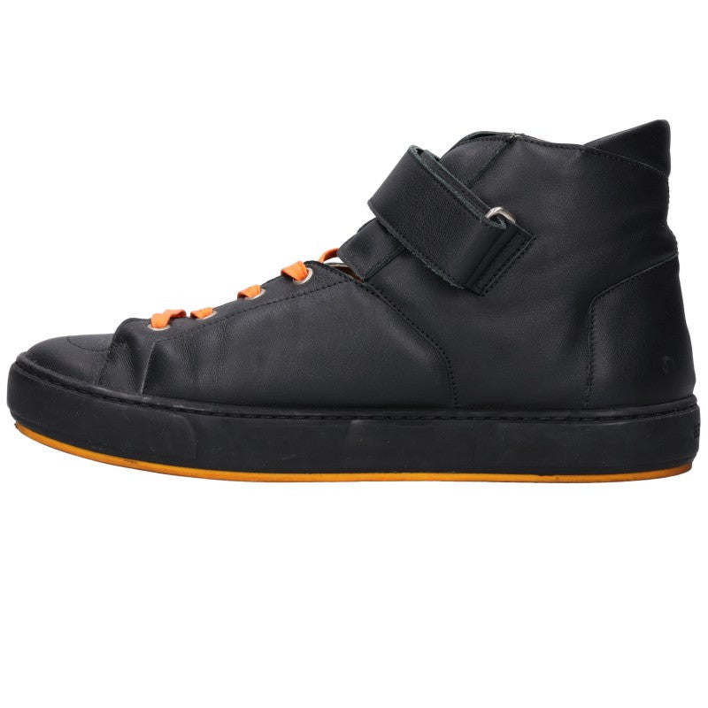 HERMES Jackson Velcro High-Top Sneakers Black Size 8.5