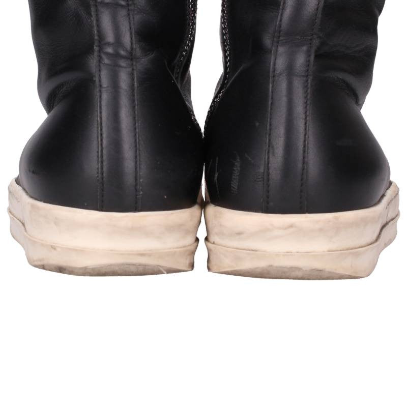 Rick Owens Ramones Leather High Top Sneakers Black Size EU 41