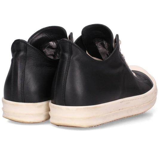 Rick Owens Ramones Low Leather Sneakers Black/White Size EU 43