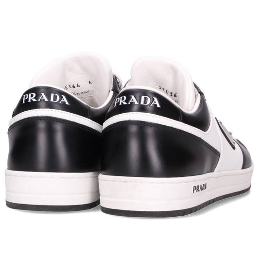 PRADA Triangle Plate Low-Cut Sneakers White Black Size 6