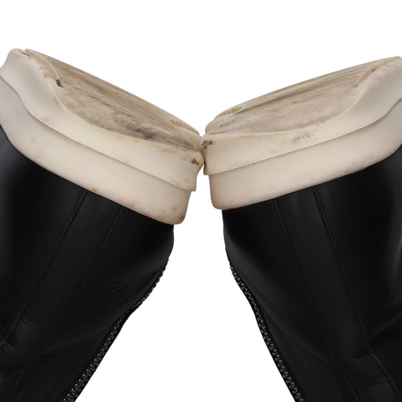 Rick Owens Ramones Leather Sneakers Black/White Size EU 41