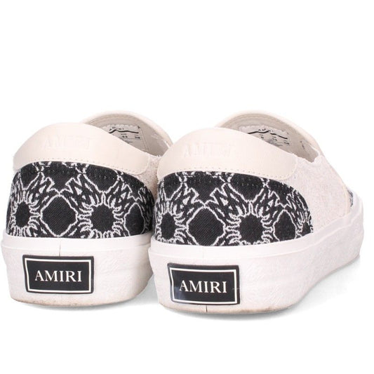 AMIRI LAGUNA Logo Monogram Slip-On Black White Sneakers Size EU 43